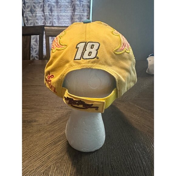 M&M's NASCAR Chase Authentics Hat Adjustable Kyle Busch 2014 Yellow & White embr - Picture 8 of 15